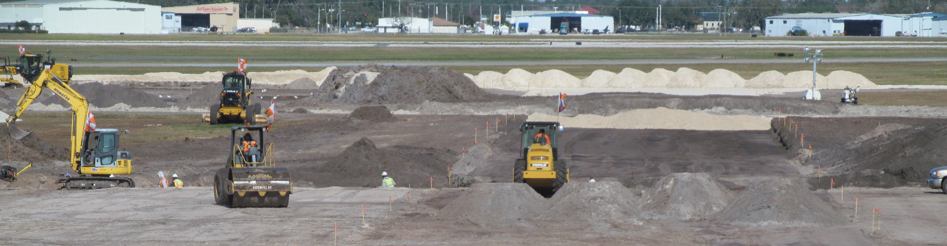 Construction work at Lakeland Airport